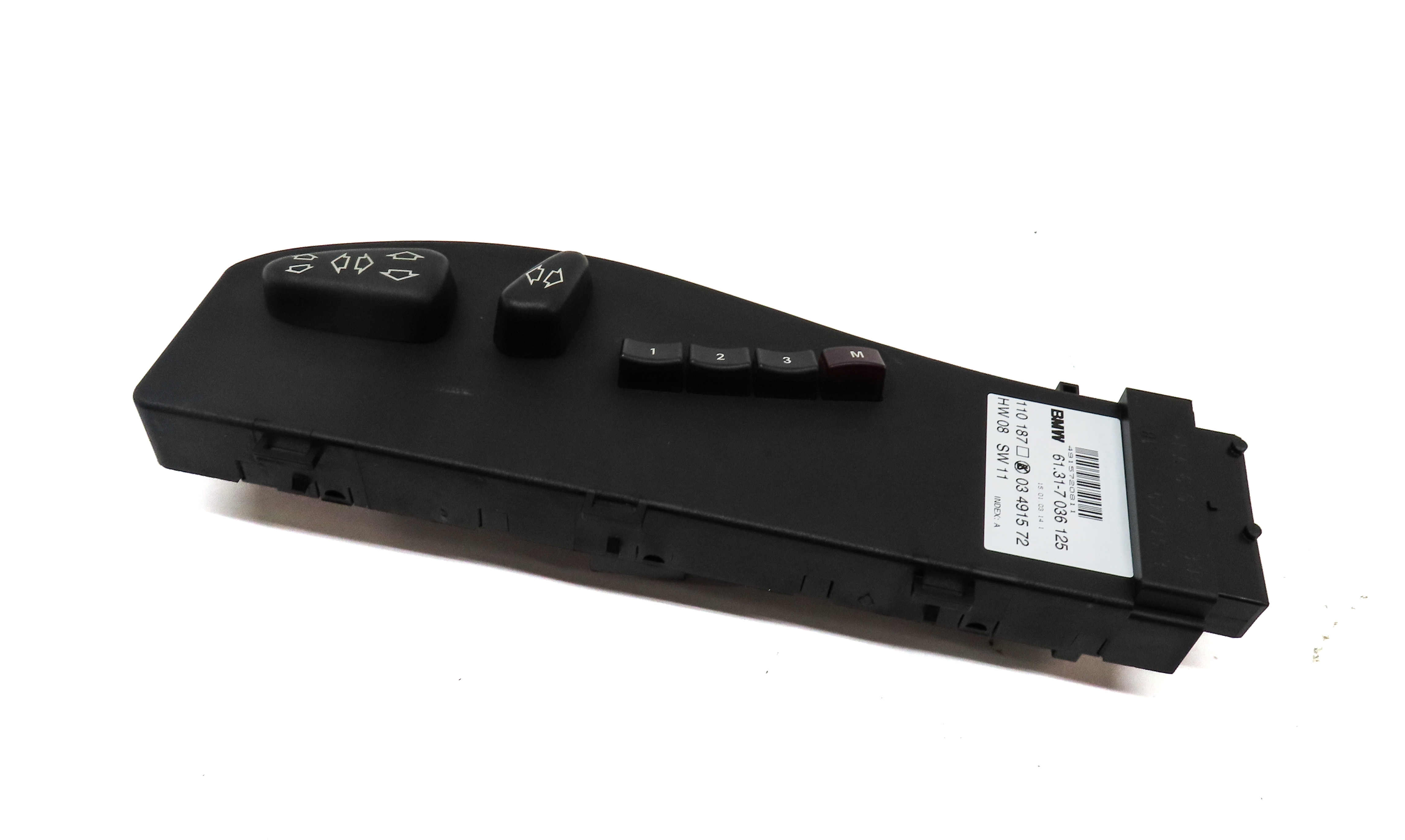 2003 BMW Z4 CONVERTIBLE (E85) FRONT LEFT DRIVER SEAT ADJUST SWITCH w/MEMORY — exact item pictured